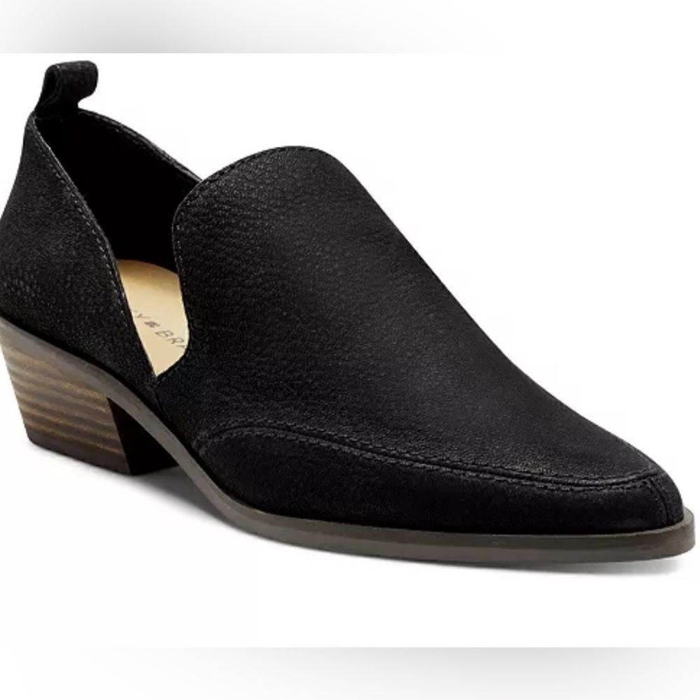 Lucky Brand Mahzan Black Suede Lucky Brand Pointed Toe Loafers Size 8.5